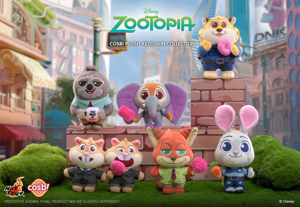 Hot Toys PPLU074N Zootopia 2 Cosbi Plush Keychain Collection