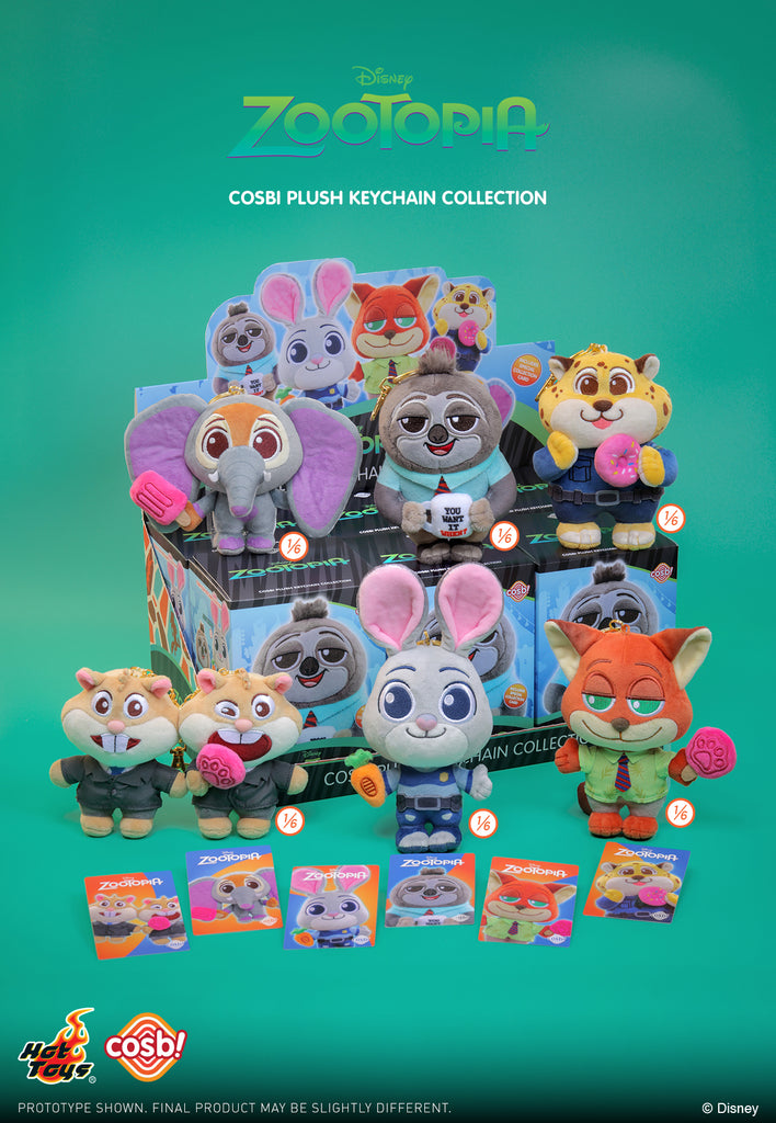 Hot Toys PPLU074N Zootopia 2 Cosbi Plush Keychain Collection