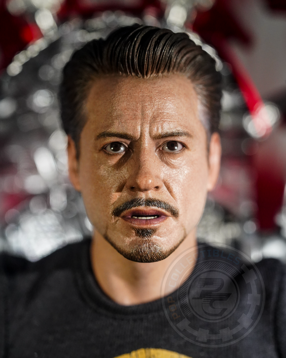 新品未使用 ホットトイズHot Toys Tony Stark ヘッドスカルプト Hot Toys HT MMS185 1/6 Iron Man MK 7 Tony Stark Head Sculpt