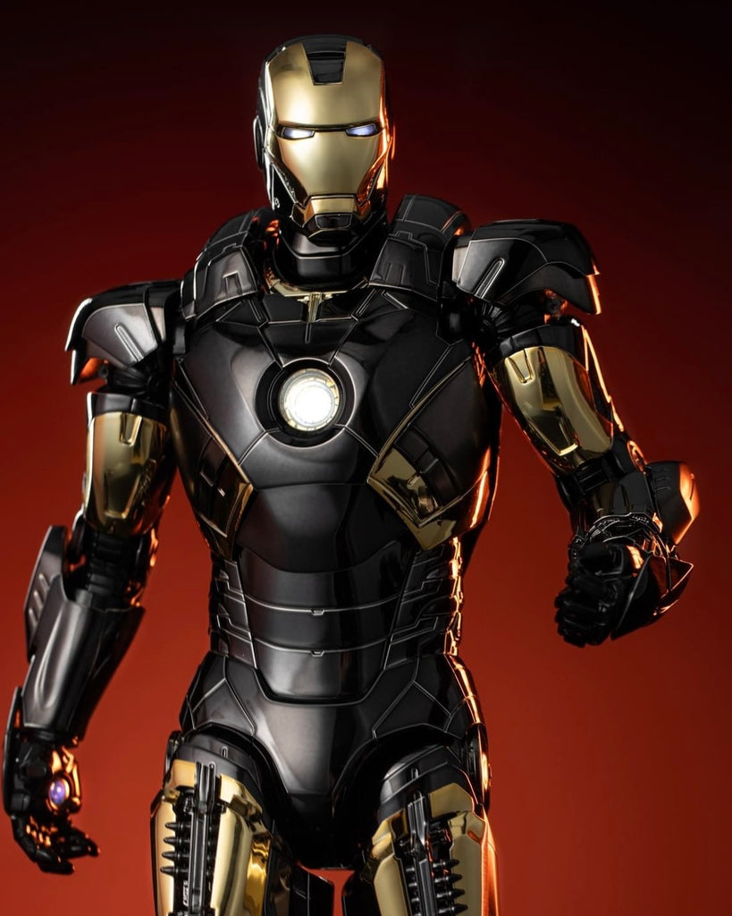 Hot Toys MMS741D61 Marvel Avengers Ironman Mark VII (Black and Gold Version) 1/6 Scale Collectible Figure Exclusive Limited Edition