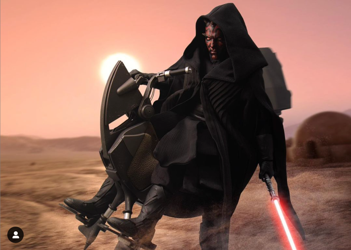 Hot Toys DX17 Star Wars The Phantom Menace Darth Maul and Speeder