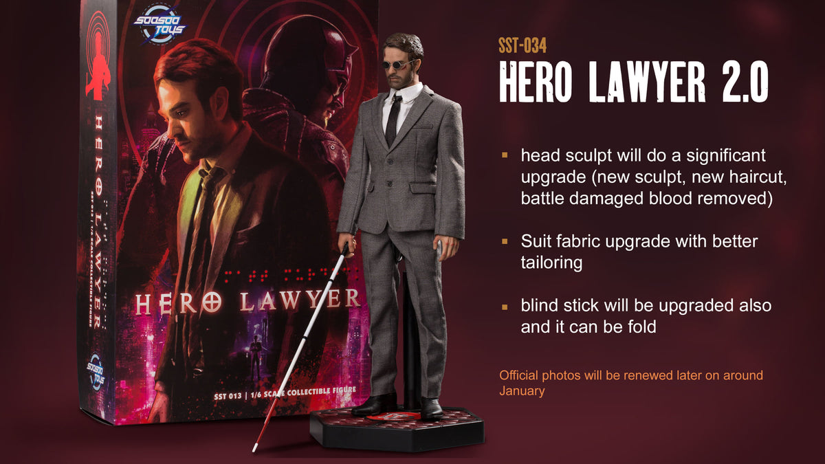 Soosootoys Hero Lawyer 2.0 デアデビル SooSooToys Hero Lawyer 2.0 Figure Review and Comparison