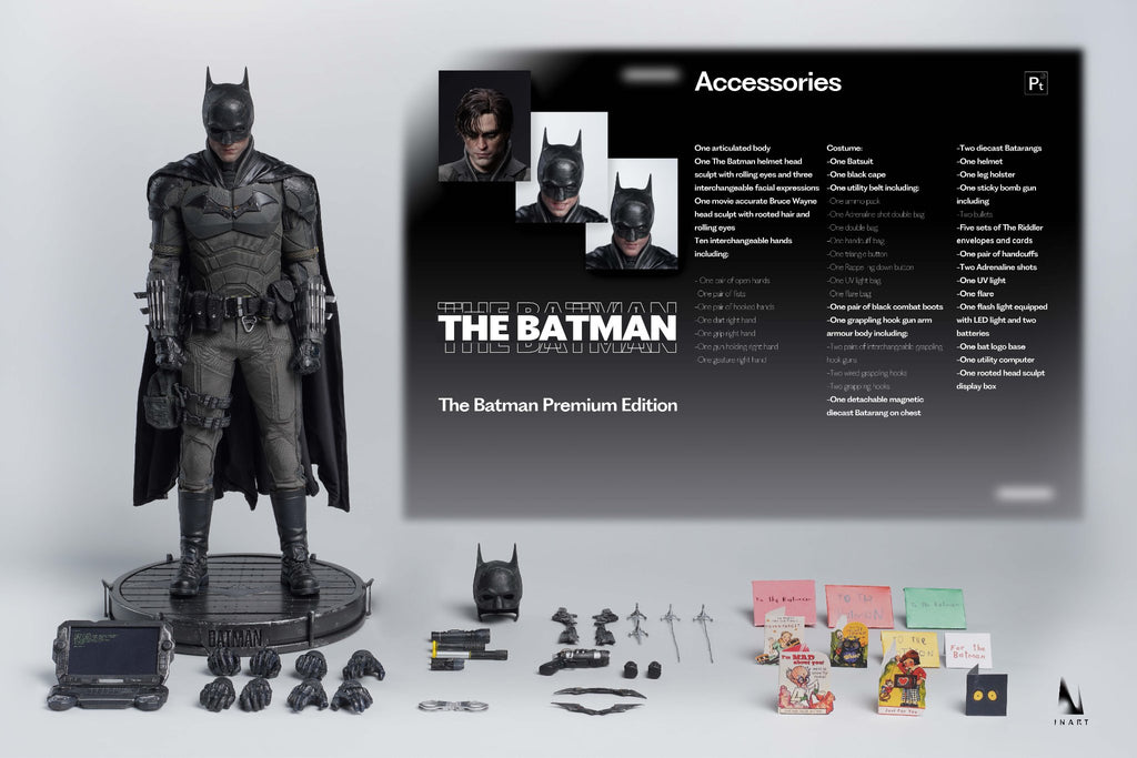 INART The Batman 1:6 Scale Collectible Figure (Premium Edition) (Rooted Hair)