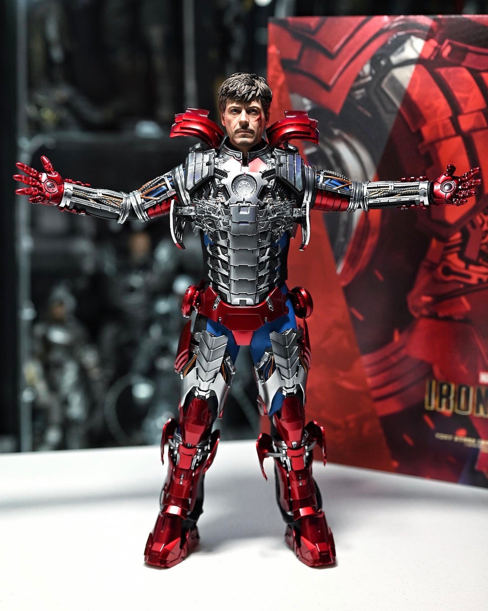 手品 ミリオン カップ Hot toys MMS600 Marvel Ironman 2 Tony Stark Mark5 Suit Up