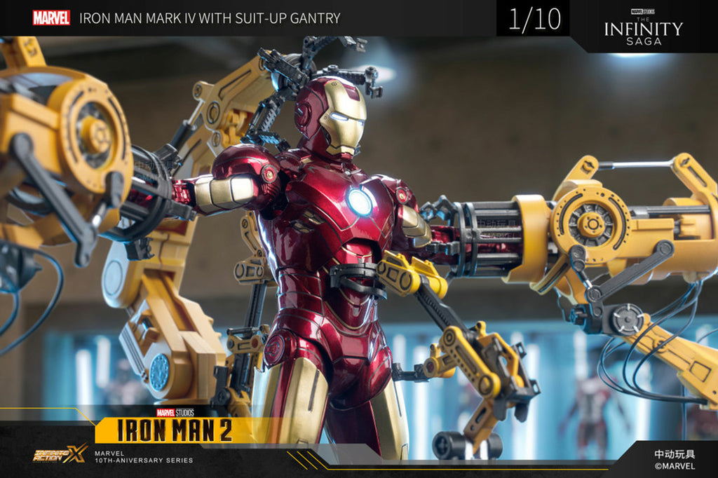 ZD Toys Iron Man Mark 4 & Suit Up Gantry 1:10 Scale Collectible Figure