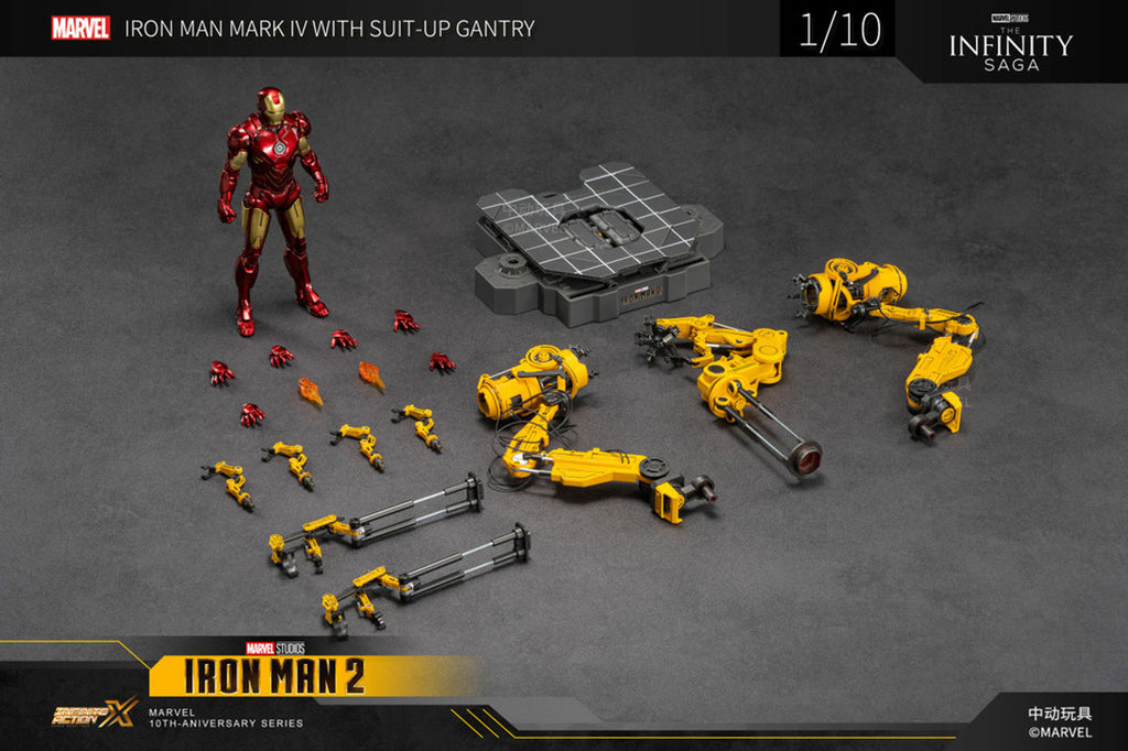 ZD Toys Iron Man Mark 4 & Suit Up Gantry 1:10 Scale Collectible Figure