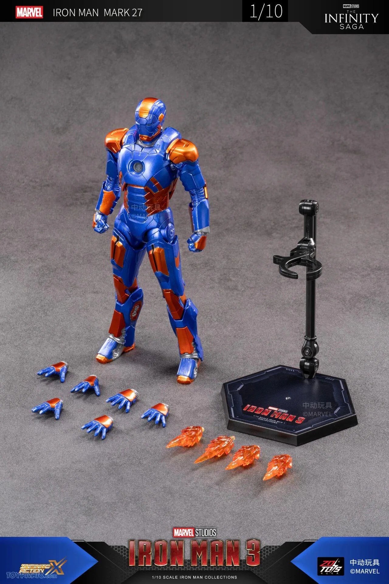ZD Toys Iron Man 3 Iron Man Mark 27 1/10th Scale Collectible