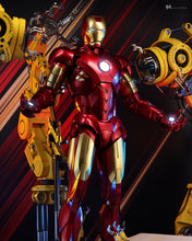 Load image into Gallery viewer, Hot Toys QS021 Ironman 2 Ironman Mark VI with Suit Up Gantry 1/4 Scale Collectible Figure