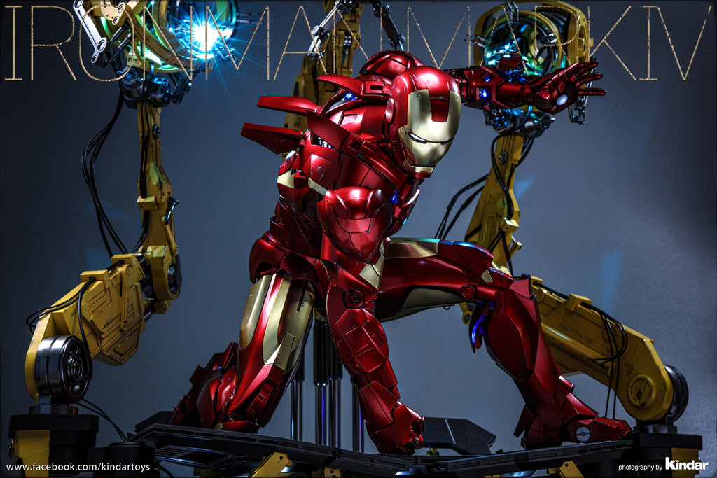 Hot Toys QS021 Ironman 2 Ironman Mark VI with Suit Up Gantry 1/4 Scale Collectible Figure