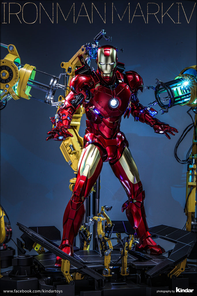 Hot Toys QS021 Ironman 2 Ironman Mark VI with Suit Up Gantry 1/4 Scale Collectible Figure