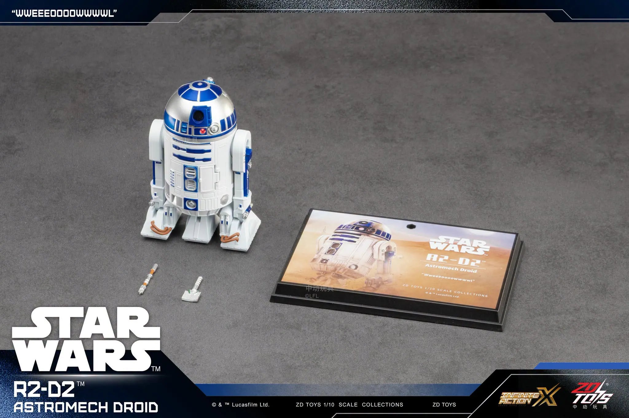 ZD Toys Star Wars Series 1/10 Star Wars Action Figures R2-D2 – Pop