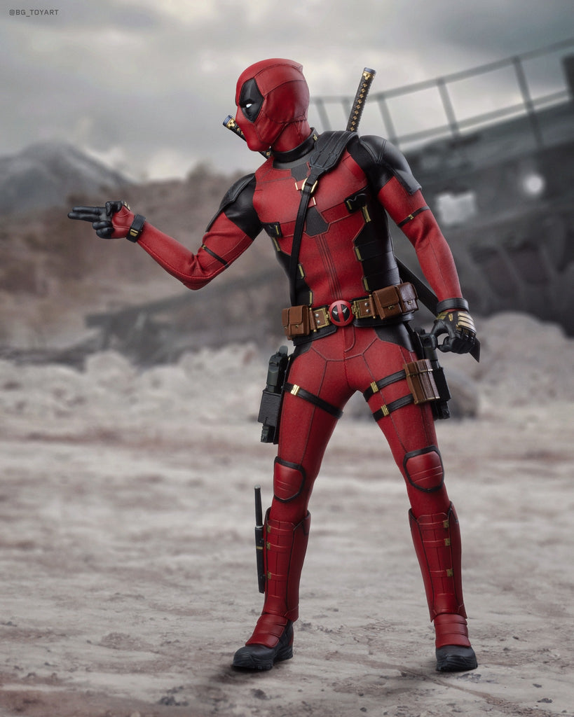 Hot Toys MMS746B Marvel Deadpool and Wolverine Deadpool 1/6 Scale Collectible Figure Exclusive Special Edition