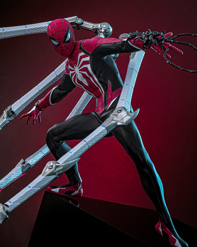 Hot Toys VGM66 Marvel’s Spider-Man 2 Peter Parker (Advanced Suit 2.0) (Red and Black Suit Style) 1/6 Scale Collectible Figure (Limited 500 Pieces in Hong Kong)