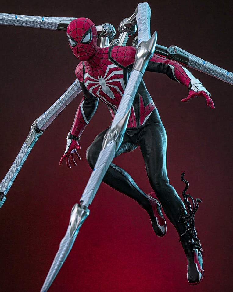 Hot Toys VGM66 Marvel’s Spider-Man 2 Peter Parker (Advanced Suit 2.0) (Red and Black Suit Style) 1/6 Scale Collectible Figure (Limited 500 Pieces in Hong Kong)