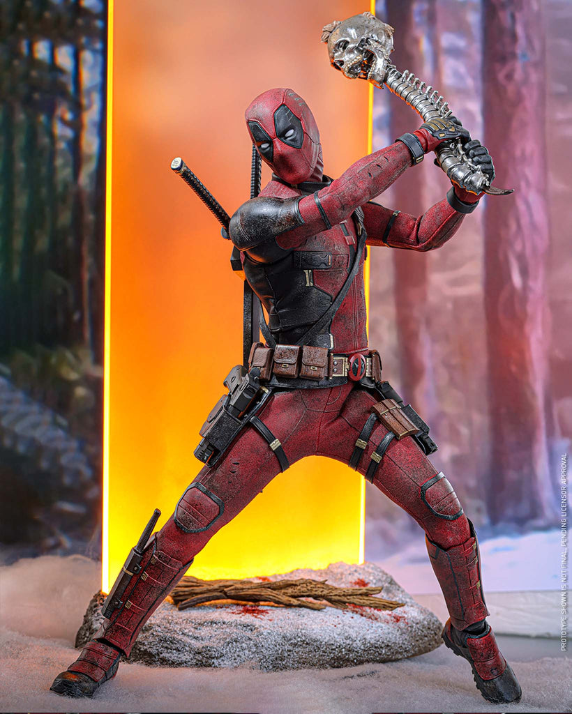 Hot Toys MMS782 Deadpool & Wolverine 1/6th scale Deadpool (Battling Version) Collectible Figure