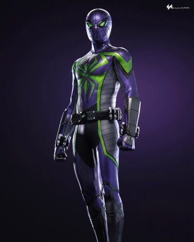 Hot Toys VGM68 Marvel's Spider-Man 2 Miles Morales (Purple Reign Suit) 1/6th scale Collectible Figure [Hot Toys Exclusive]