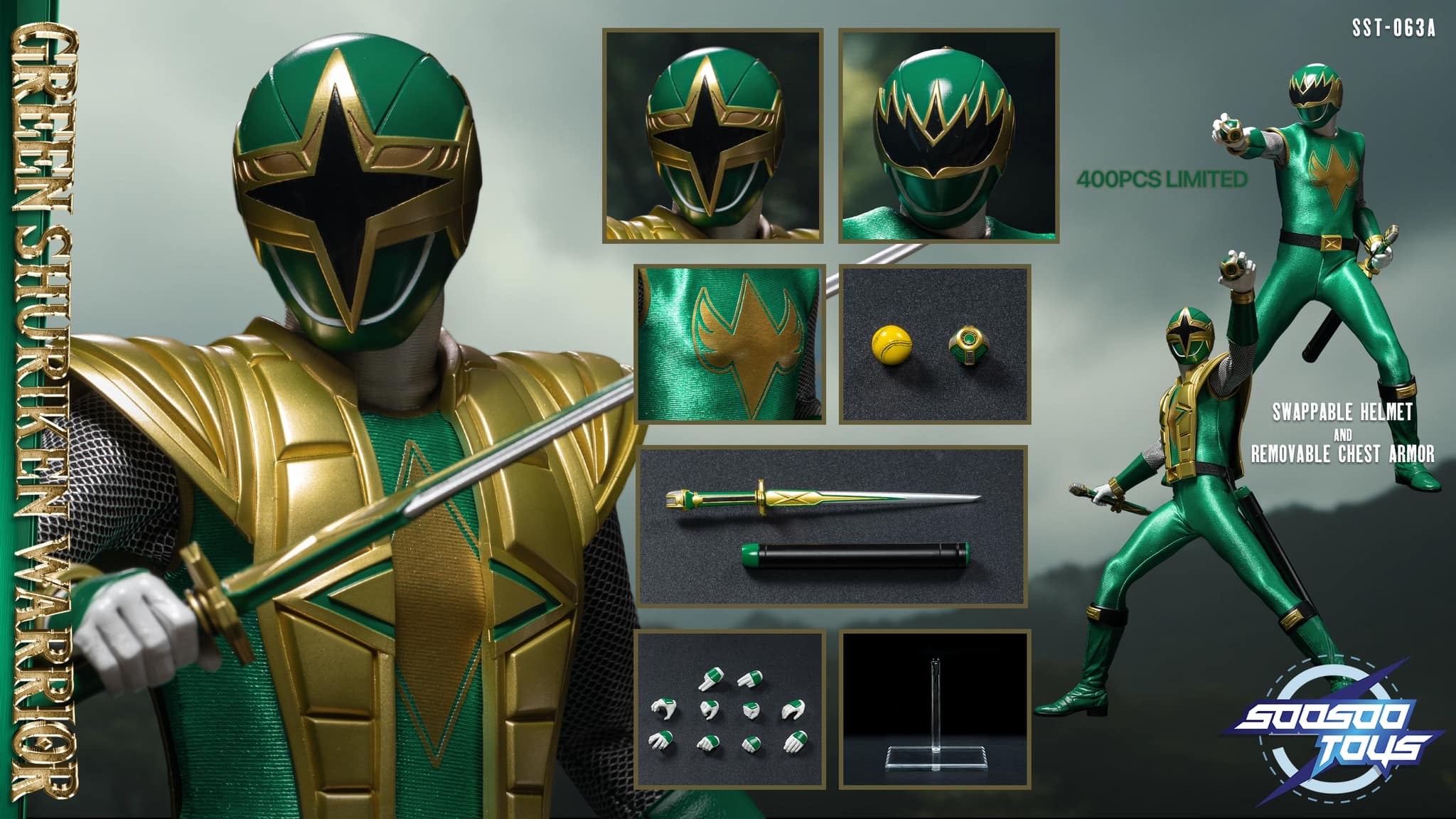 Soosootoys SST063A 1/6 Green Shuriken Warrior – Pop Collectibles