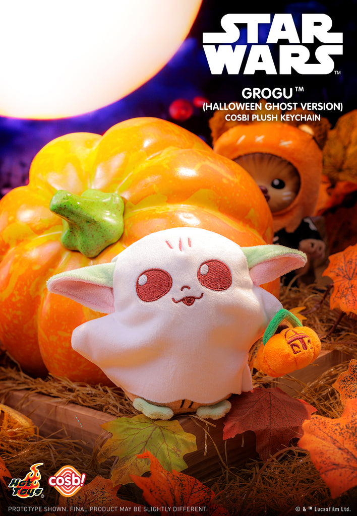 Hot Toys Star Wars Wicket & Grogu (Halloween Ghost Version) Cosbi Plush Keychain Collection