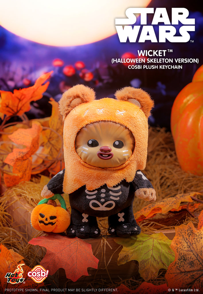 Hot Toys Star Wars Wicket & Grogu (Halloween Ghost Version) Cosbi Plush Keychain Collection