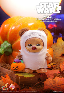 Hot Toys Star Wars Wicket & Grogu (Halloween Ghost Version) Cosbi Plush Keychain Collection