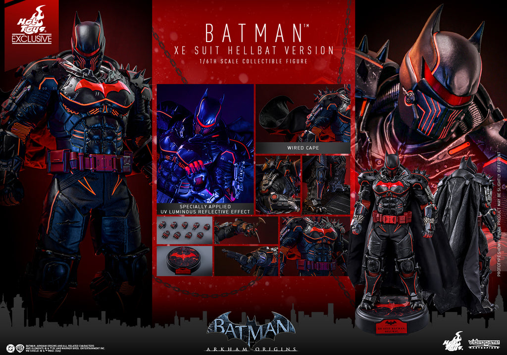 Hot Toys VGM73 Batman: Arkham Origins 1/6th scale Batman (XE Suit Hellbat Version) Collectible Figure [Hot Toys Exclusive]