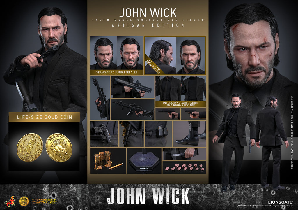 Hot Toys MMS833AEB John Wick - John Wick 1/6th Scale Collectible Figure (Artisan Edition) [Hot Toys Exclusive] (Special Edition)