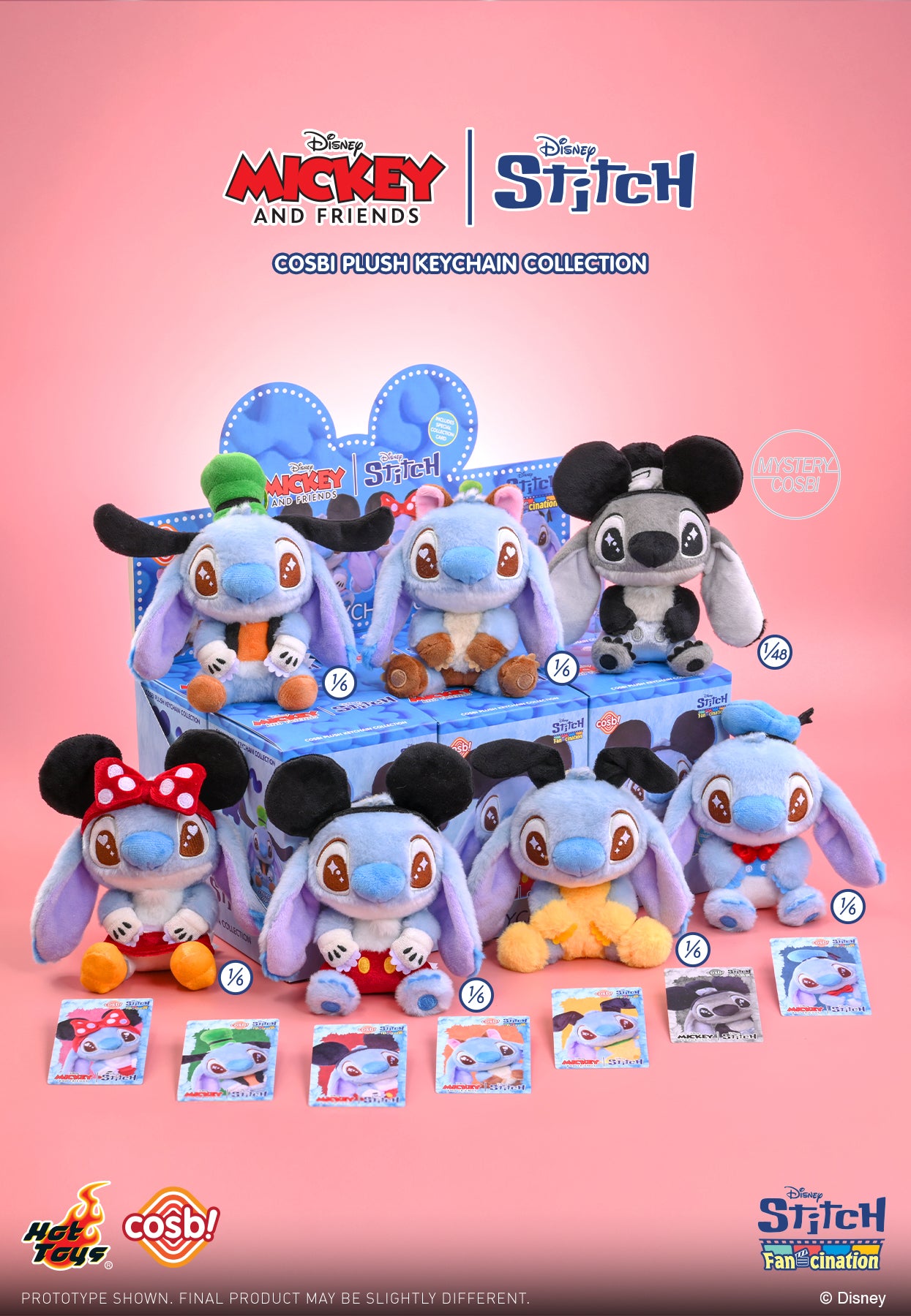 スティッチ COSBI PLUSH KEYCHAIN COLLECTION Hot Toys PPLU089N Stitch Mickey & Friends Stitch Cosbi Plush