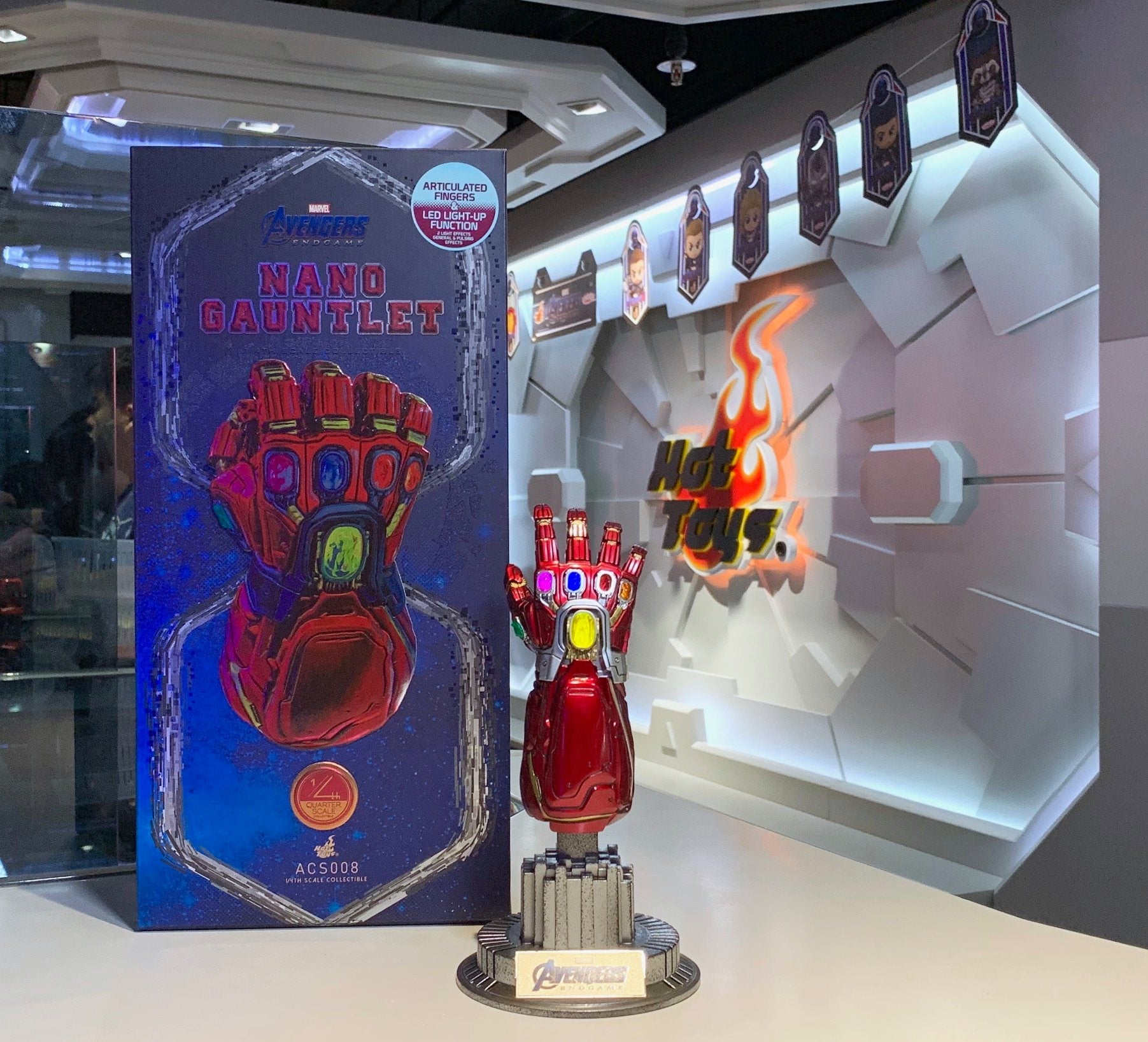 Hot toys ACS008 Marvel Avengers Endgame Nano Gauntlet Movie Promo