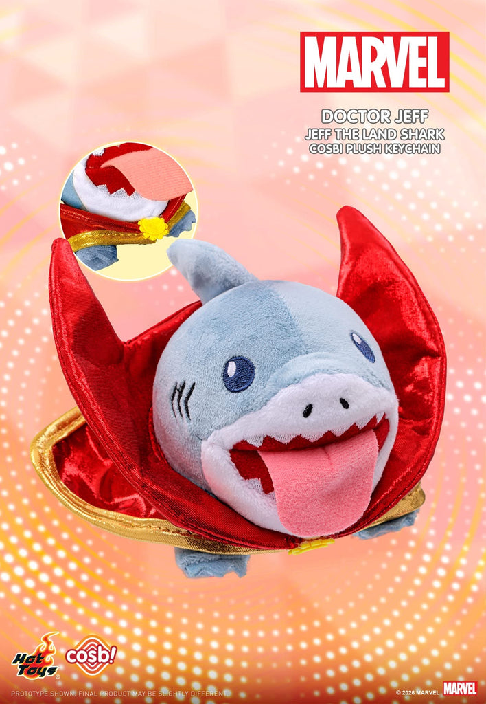 Hot Toys PPLU108N Marvel Jeff the Land Shark Cosbi Plush Keychain Collection