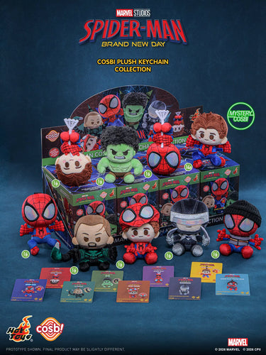 Hot Toys PPLU124N Marvel Spider-Man Brand New Day Series Cosbi Plush Keychain Collection