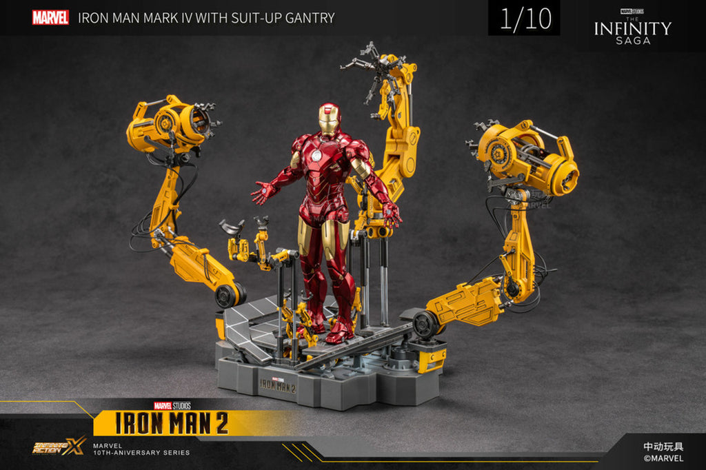 ZD Toys Iron Man Mark 4 & Suit Up Gantry 1:10 Scale Collectible Figure