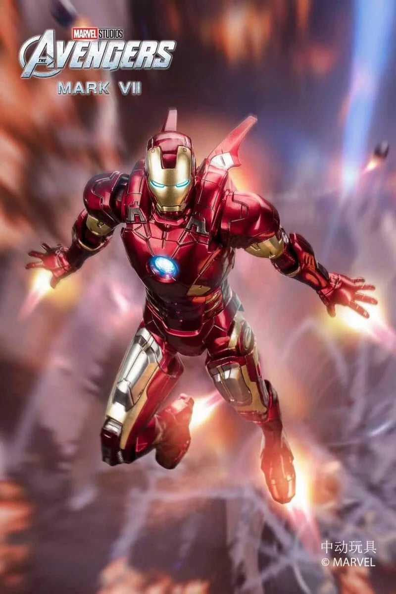 ZD Toys Iron Man Mark 7 1/10 Scale Collectible Figure (LED Version ZD Toys Iron Man Mark 7 1/10 Scale Collectible Figure (LED Version