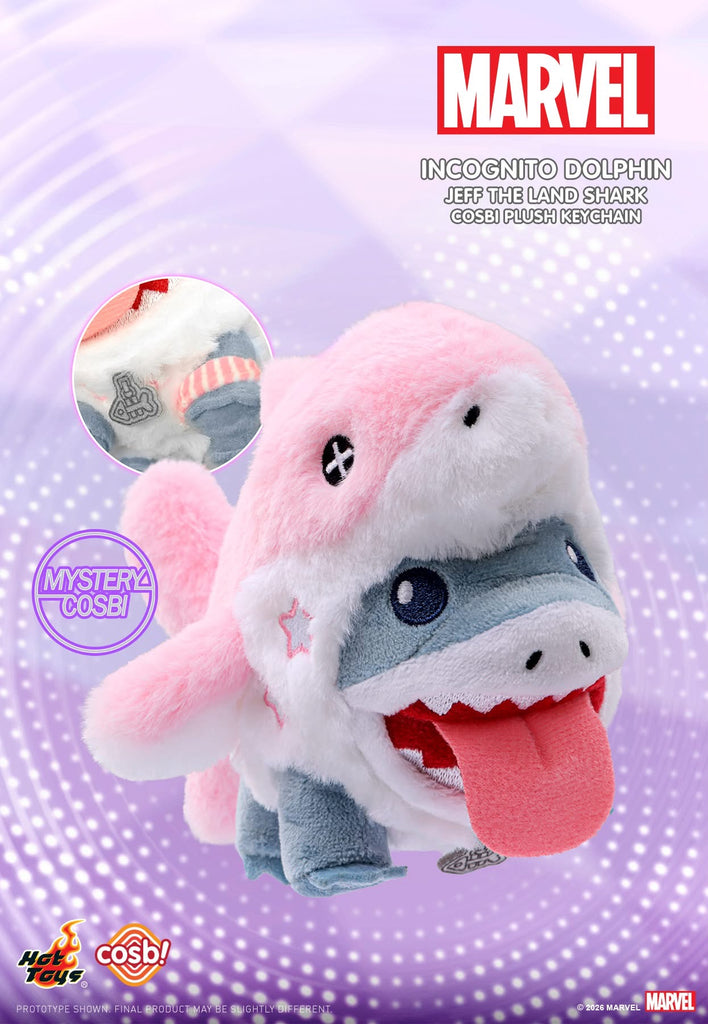Hot Toys PPLU108N Marvel Jeff the Land Shark Cosbi Plush Keychain Collection