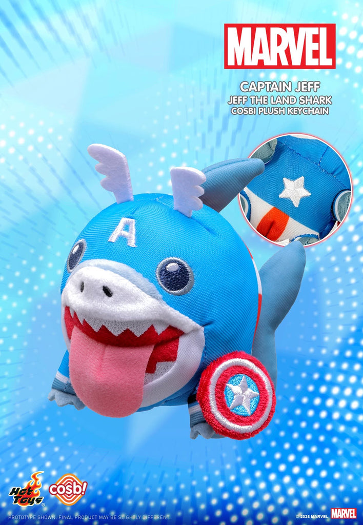 Hot Toys PPLU108N Marvel Jeff the Land Shark Cosbi Plush Keychain Collection