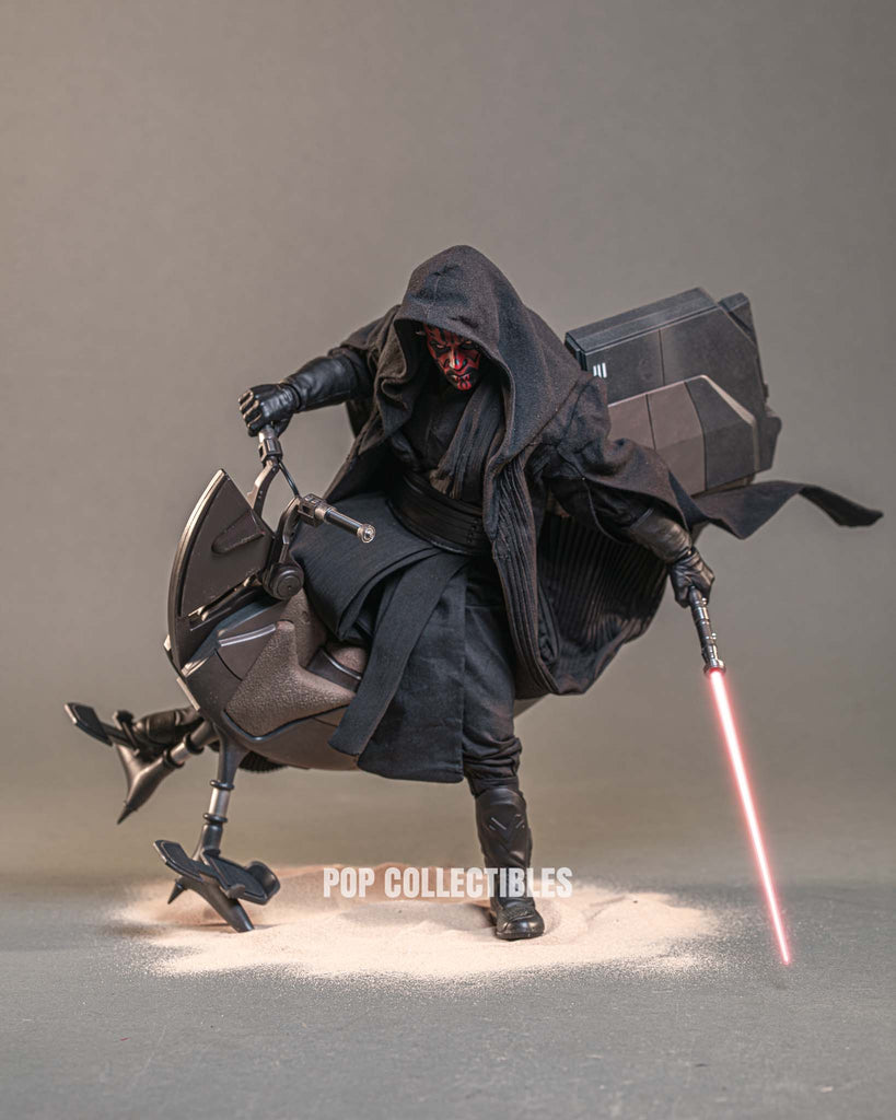 Hot Toys MMS749B Star Wars Episode I The Phantom Menace Darth Maul with Sith Speeder 1/6th Scale Collectible Set Exclusive Edition