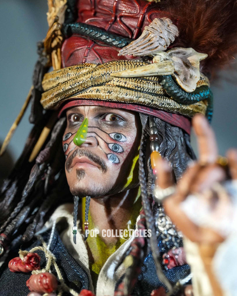 Hot Toys DX48 Pirates of the Caribbean: Dead Man's Chest - Pelegostos Chief Jack Sparrow 1/6th Scale Collectible
