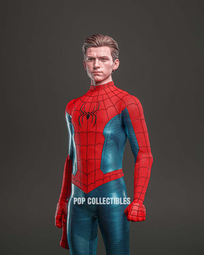 Hot Toys MMS679 Spiderman No Way Home Spiderman Red and Blue Suit Regular Edition 1/6 Scale Collectible Figure