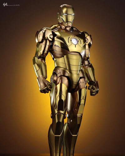 Hot Toys QS024 Iron Man – Iron Man Mark III (Golden Color Version) 1/4 Scale Collectible Figure (Worldwide 300PCS Limited)
