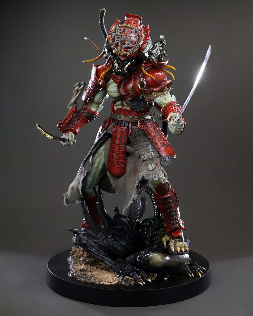 Hot Toys AC06B Alien vs Predator 1/6th Scale Akaoni Samurai Predator Collectible Figure Special Edition