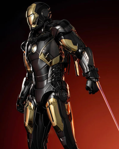 Hot Toys MMS741D61 Marvel Avengers Ironman Mark VII (Black and Gold Version) 1/6 Scale Collectible Figure Exclusive Limited Edition