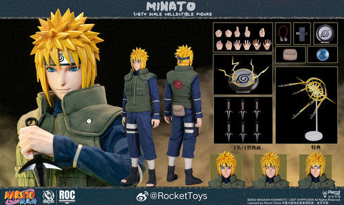 Preorder! RocketToys ROC016 Minato Namikaze (Yellow Flash Version) 1/6th scale Collectible Figure