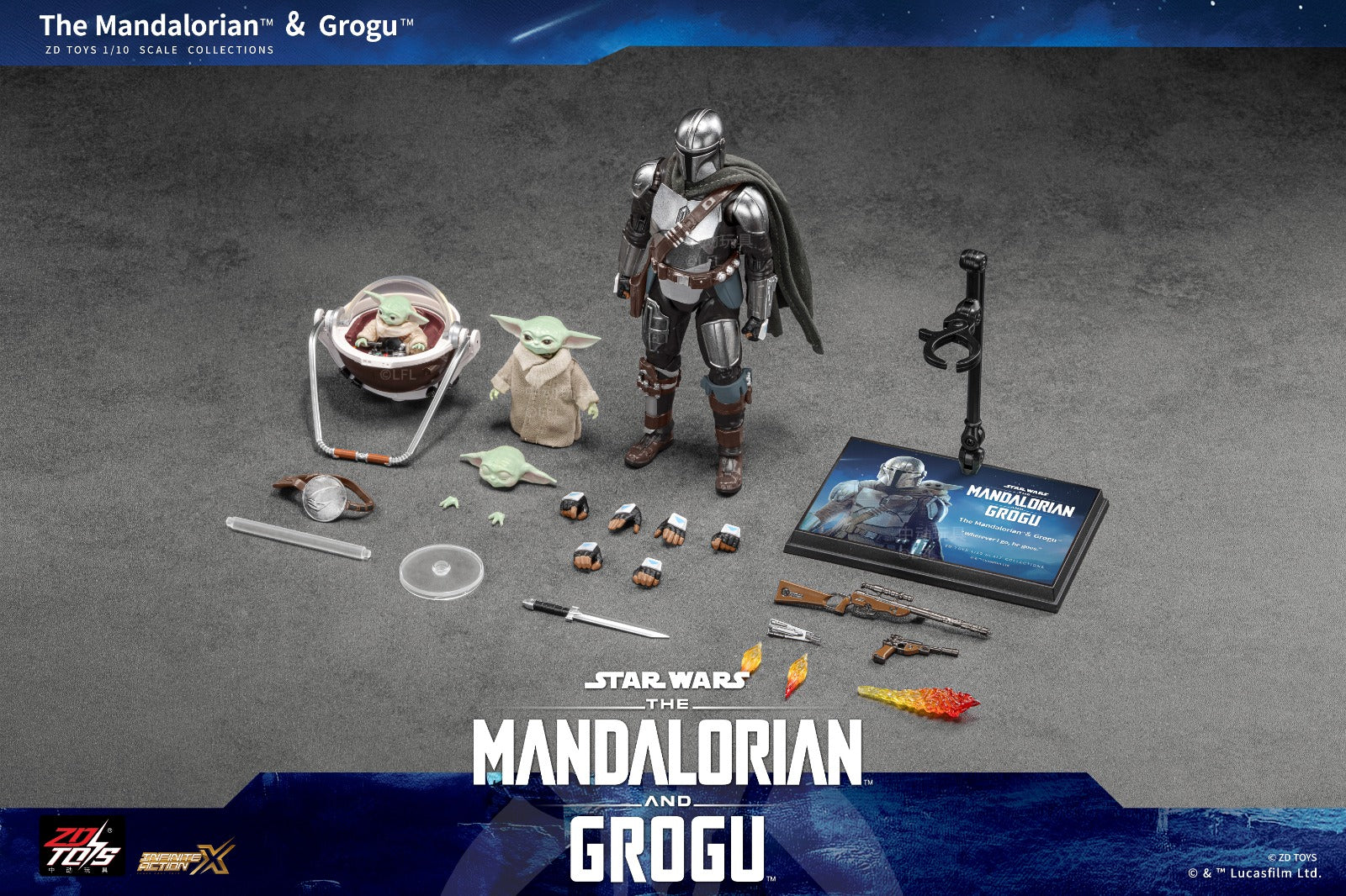 ZD TOYS Star Wars The Mandalorian & Grogu - The Mandalorian