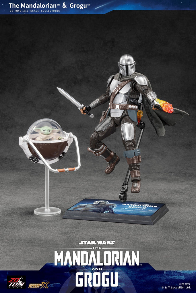 ZD TOYS Star Wars The Mandalorian & Grogu - The Mandalorian & Grogu SET 7 Inch Action Figure