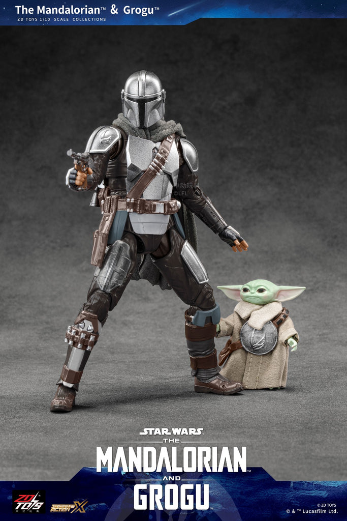 ZD TOYS Star Wars The Mandalorian & Grogu - The Mandalorian & Grogu SET 7 Inch Action Figure