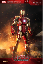 Load image into Gallery viewer, ZD Toys Iron Man Mark 43 MK43 1:10 figure LED light up Version