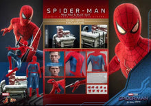 Load image into Gallery viewer, Hot Toys MMS680 Spiderman No Way Home Spiderman New Red and Blue Suit Deluxe Edition 1/6 Scale Collectible Figure
