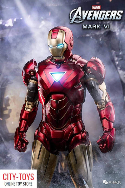 ZD Toys Iron Man Mark 6 1:10 Scale Collectible Figure (LED Version