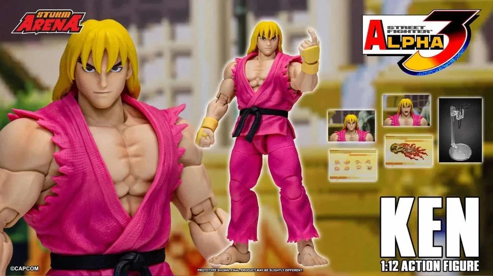 Storm Collectibles Arena Street Fighter Alpha 3 Ken Pink Ver. TOYCO Exclusive 1/12 Scale