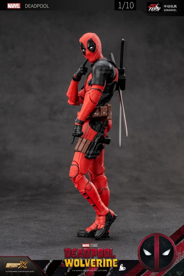 ZD Toys Deadpool and Wolverine Deadpool 1/10 Scale Collectible Figure