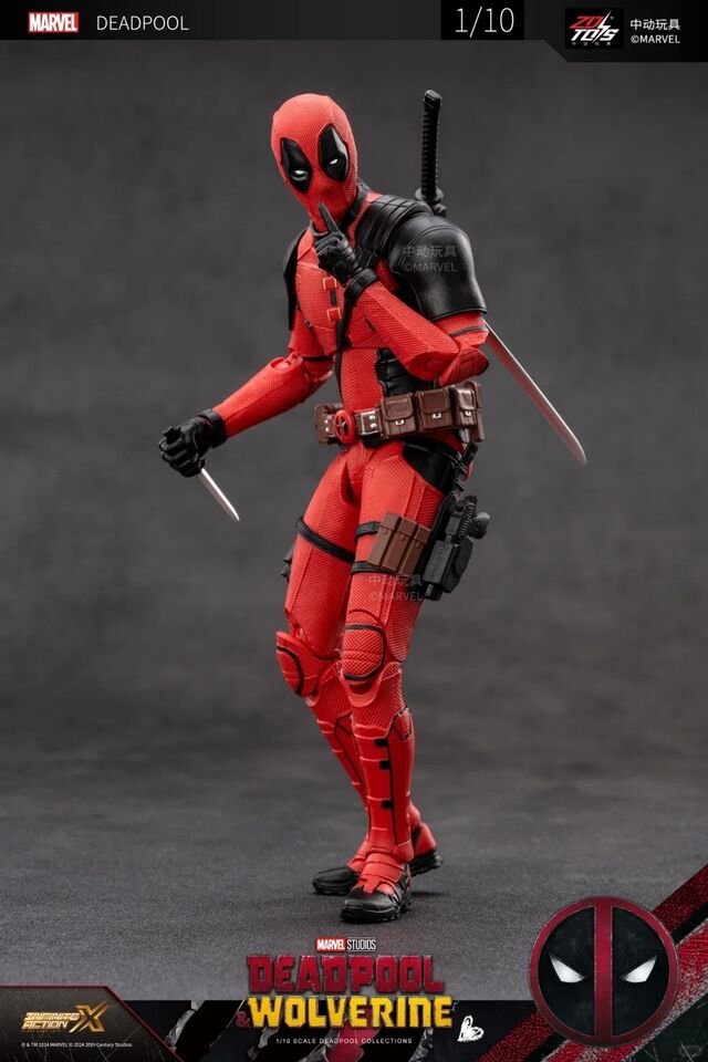 ZD Toys Deadpool and Wolverine Deadpool 1/10 Scale Collectible Figure